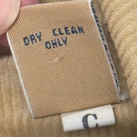 AT Denim Corduroy Jacket Women's Tan Mid Length Size Small Button Front - Picture 8 of 13